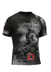 PÁNSKÝ RASHGUARD KRÁTKÝ RUKÁV ČERNÝ „PRETORIAN ŽIDLOCHOVICE (S)"