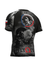 PÁNSKÝ RASHGUARD KRÁTKÝ RUKÁV ČERNÝ „PRETORIAN ŽIDLOCHOVICE (S)"