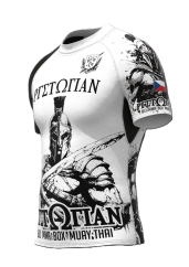 PÁNSKÝ RASHGUARD KRÁTKÝ RUKÁV BÍLÝ „PRETORIAN ŽIDLOCHOVICE (S)"