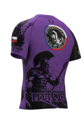 PÁNSKÝ RASHGUARD KRÁTKÝ RUKÁV FIALOVÝ „PRETORIAN ŽIDLOCHOVICE (S)"