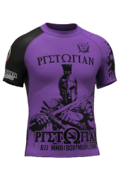 PÁNSKÝ RASHGUARD KRÁTKÝ RUKÁV FIALOVÝ „PRETORIAN ŽIDLOCHOVICE (S)"