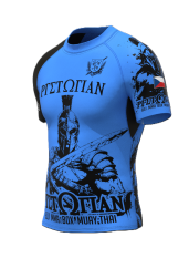 PÁNSKÝ RASHGUARD KRÁTKÝ RUKÁV MODRÝ „PRETORIAN ŽIDLOCHOVICE (S)"