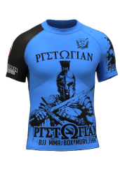 PÁNSKÝ RASHGUARD KRÁTKÝ RUKÁV MODRÝ „PRETORIAN ŽIDLOCHOVICE (S)"