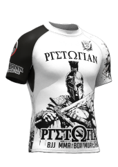 PÁNSKÝ RASHGUARD KRÁTKÝ RUKÁV BÍLÝ „PRETORIAN ŽIDLOCHOVICE (S)"